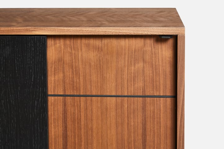 Virka side table, high 120 cm, Black-walnut Woud