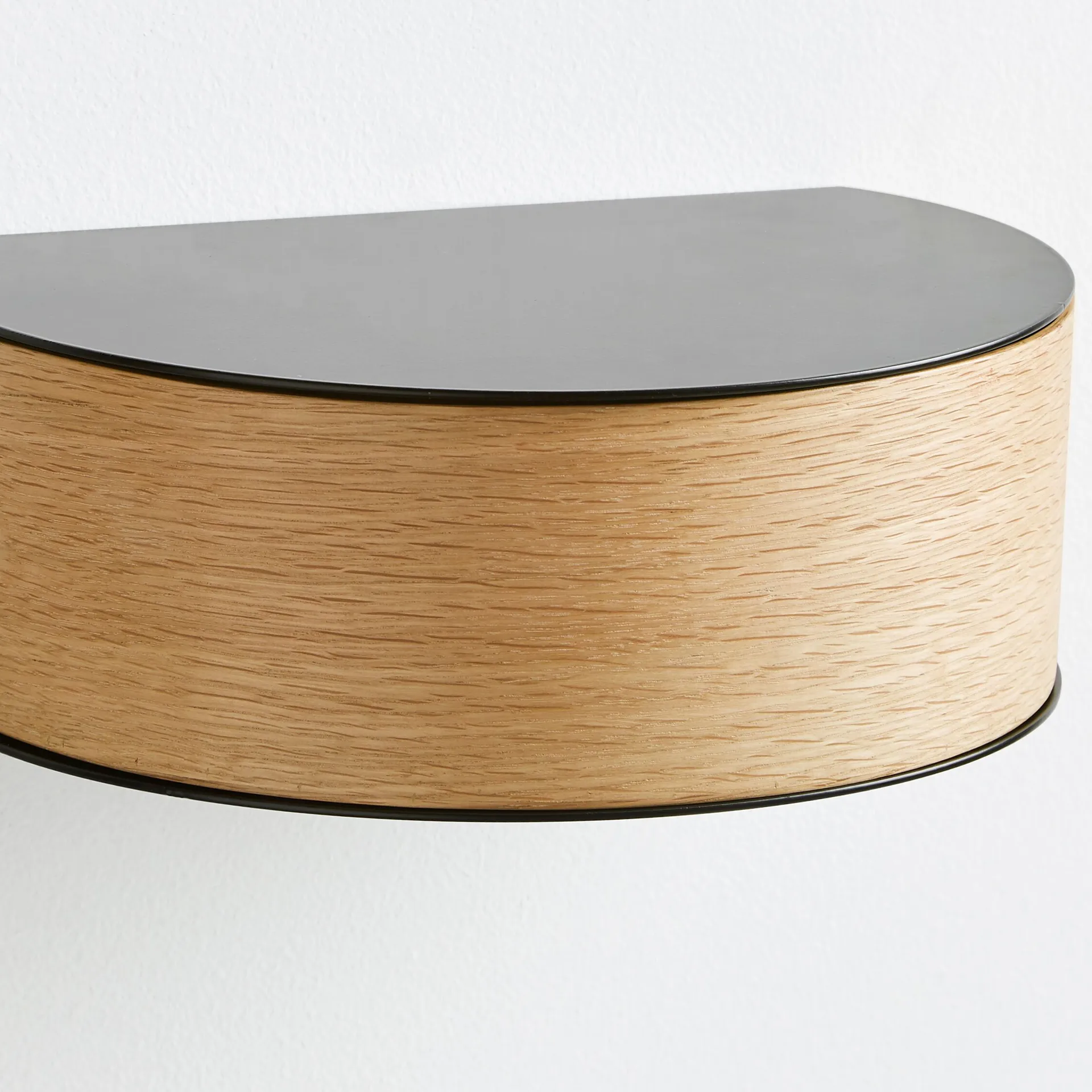 Wallie shelf, black. oak Woud