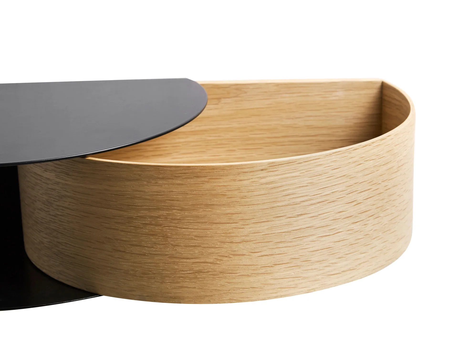 Wallie shelf, black. oak Woud