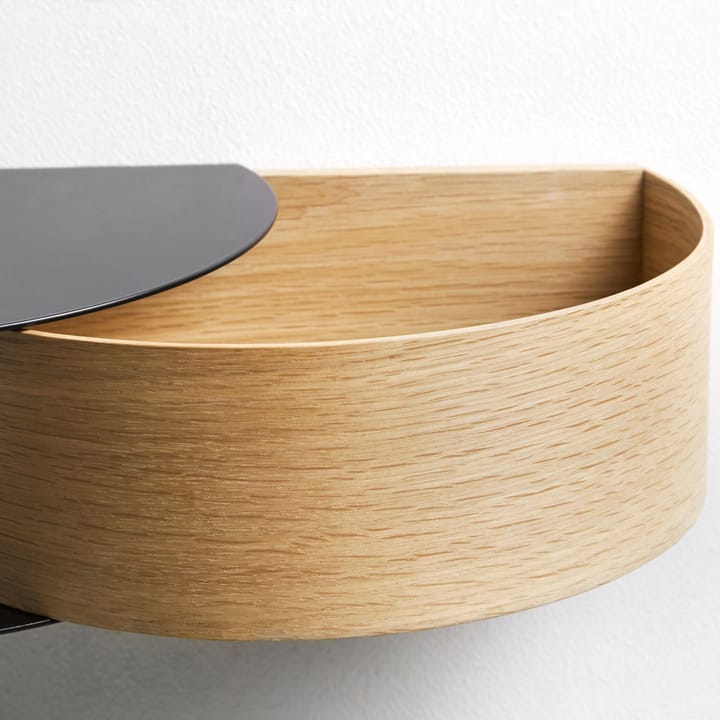 Wallie shelf - black. oak - Woud