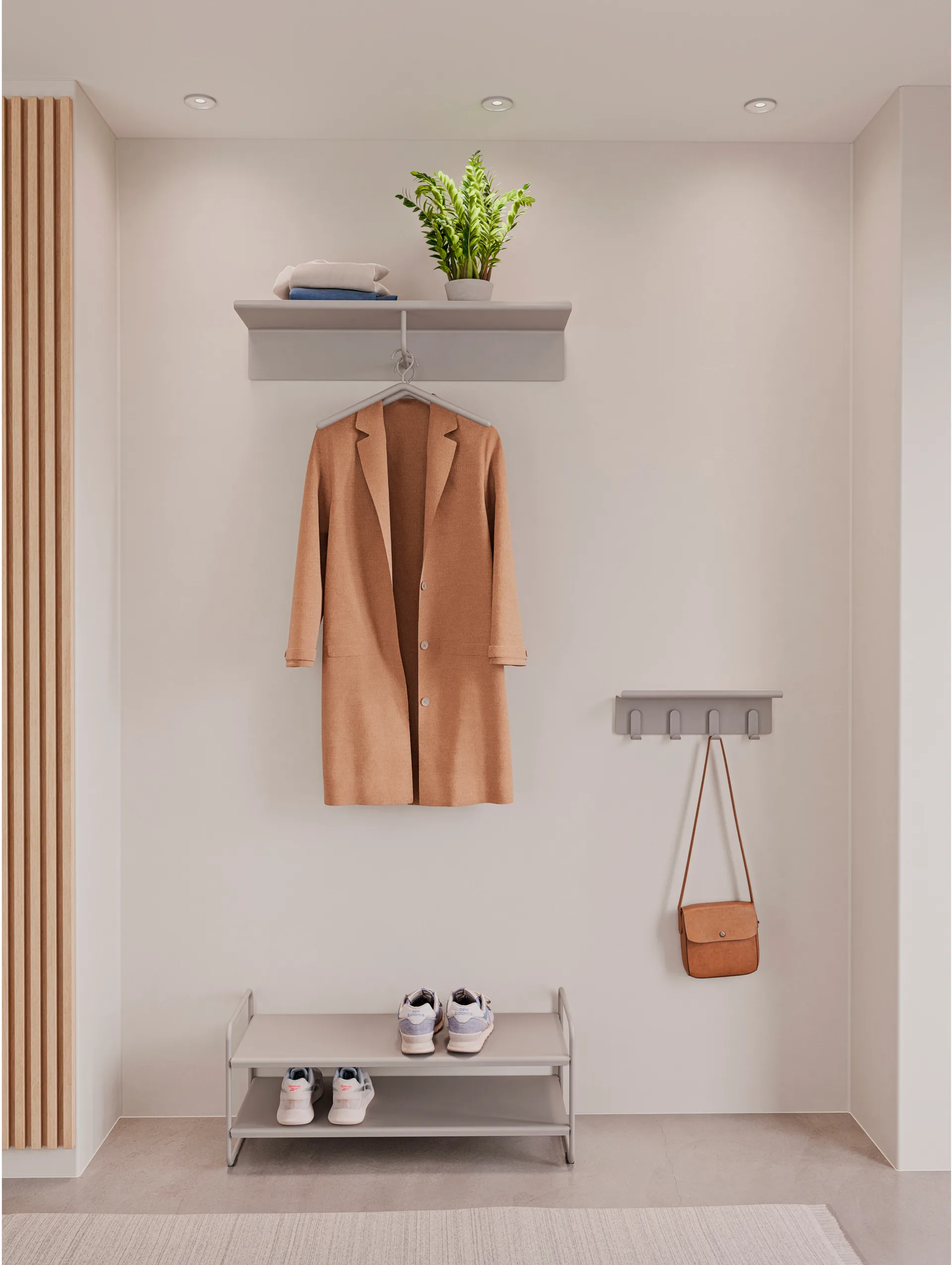 A-Hallway shelf coat hanger, Soft grey Zone Denmark