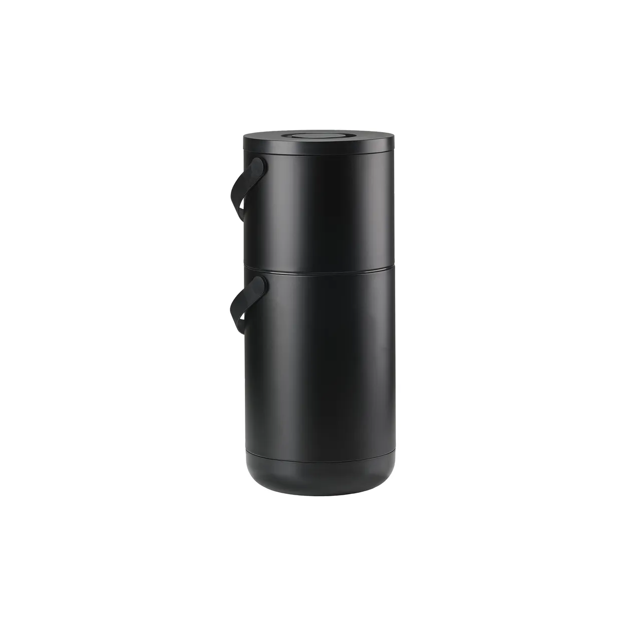 Zone Denmark Circular Trash Can 22+12 L Black | Scandinavian Design | Indoor recycling bins | Black