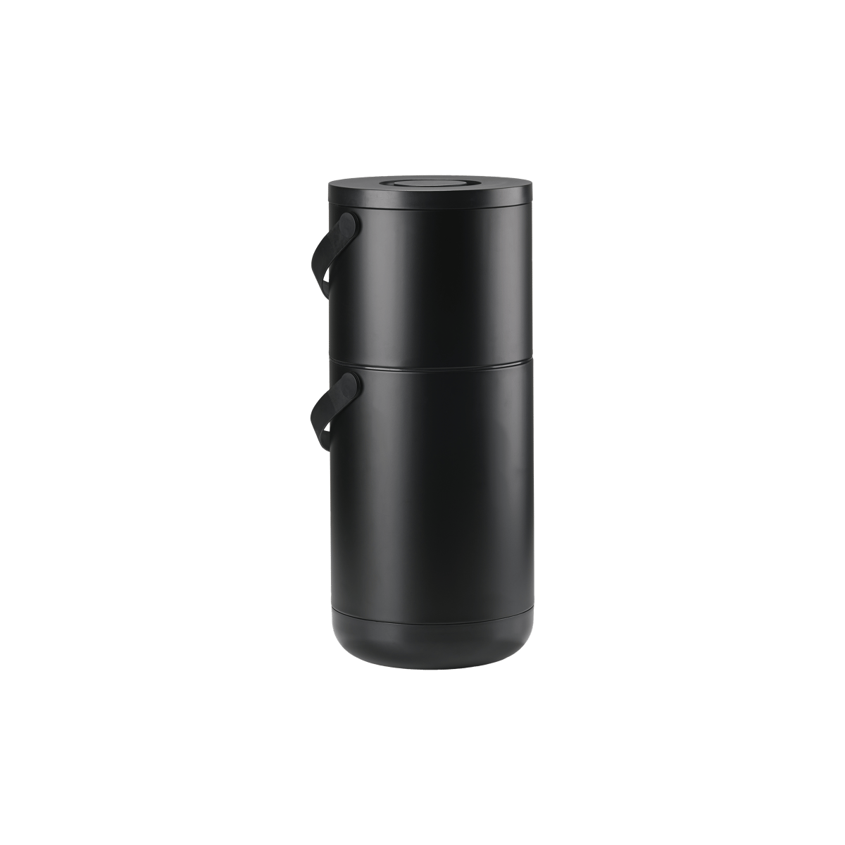 Zone Denmark Circular Trash Can 22+12 L Black | Scandinavian Design | Indoor recycling bins | Black