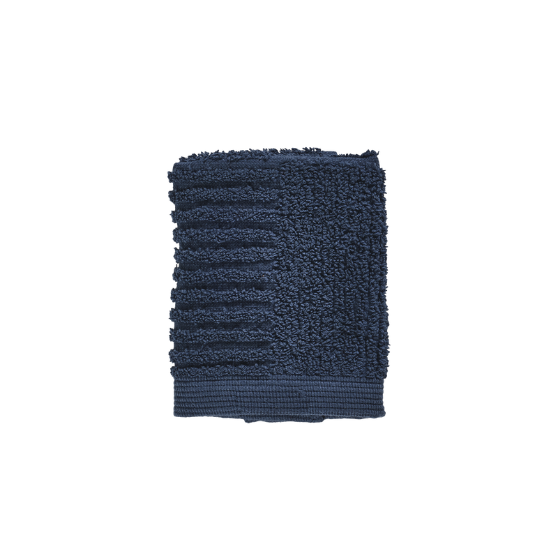 Zone Denmark Classic face cloth 30x30 cm Dark blue | Scandinavian Design | Bath towels | Blue