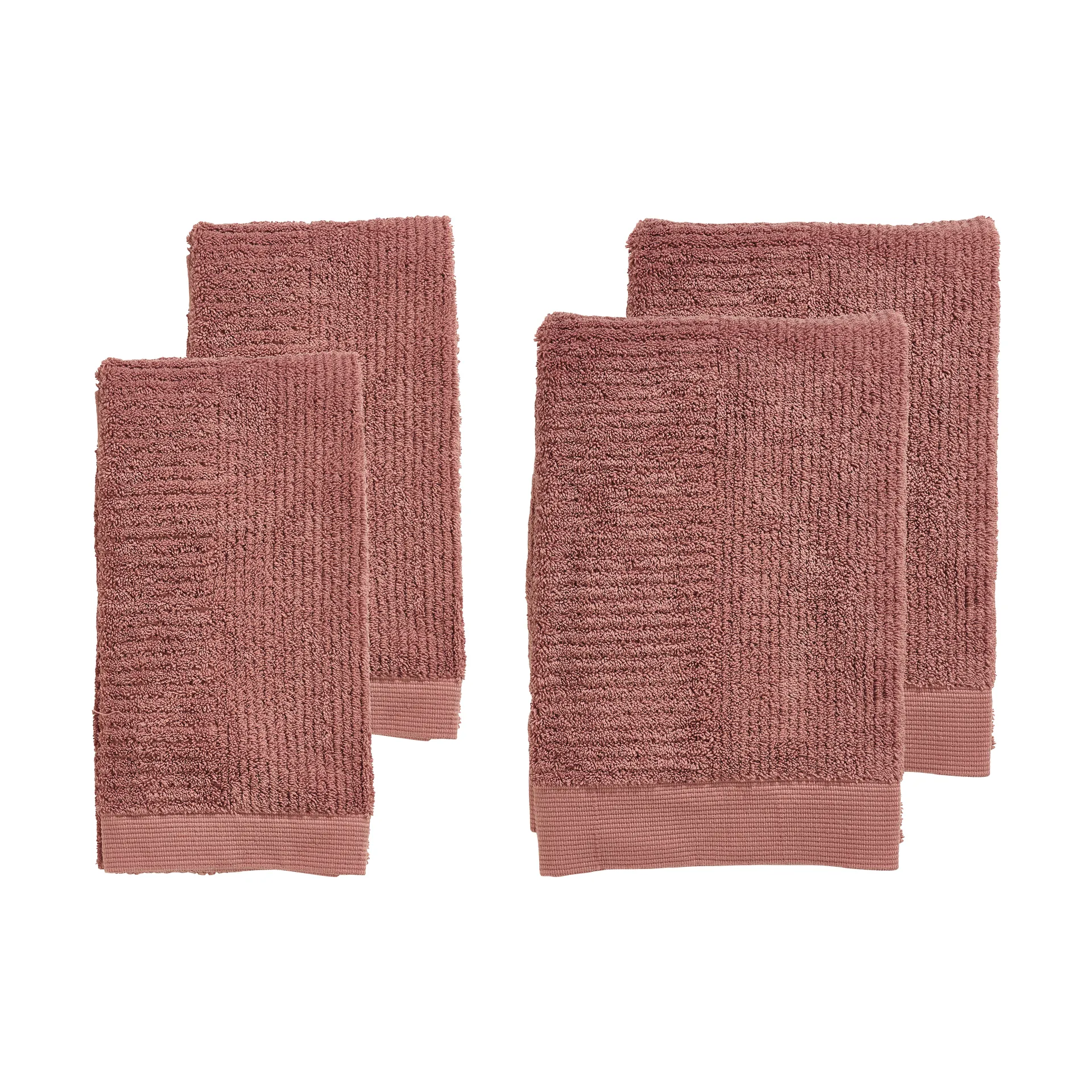 Classic towel set 4 pieces, Peach red Zone Denmark
