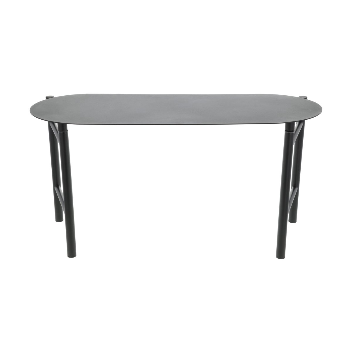 Zone Denmark Disc bench 33x80 cm Black | Scandinavian Design | Black
