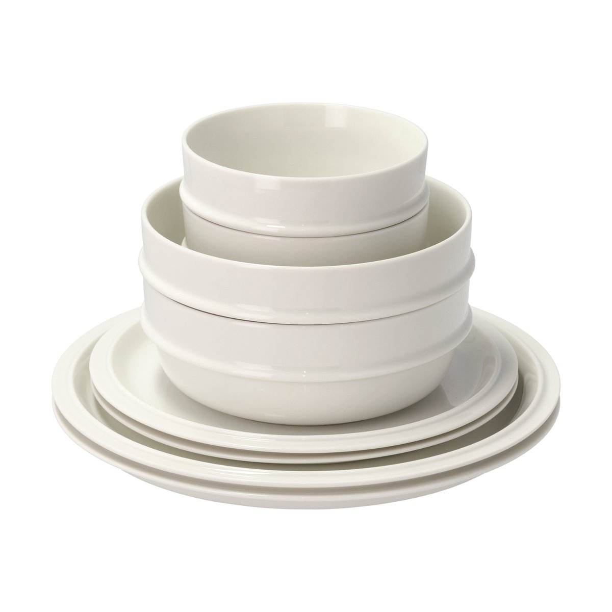 Zone Denmark Eau servisset 8 parts Off-white | Scandinavian Design | Table settings & starter sets | White