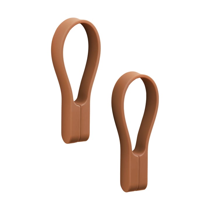 Loop towel hanger magnets 2-pack - Terracotta - Zone Denmark