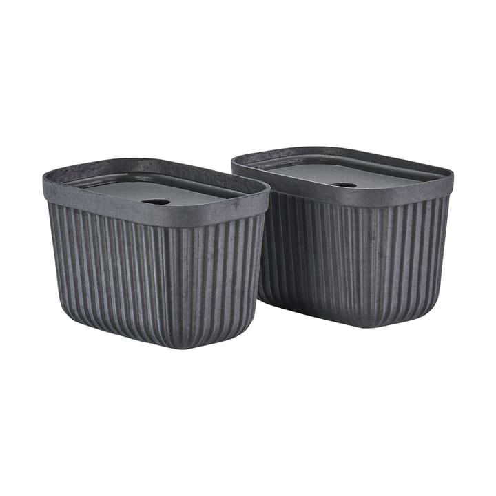 Pulp storage box 15x23 cm 2-pack - Black - Zone Denmark