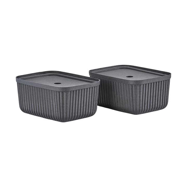 Pulp storage box 23x32 cm 2-pack - Black - Zone Denmark