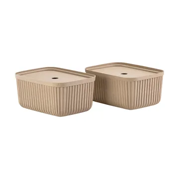 Pulp storage box 23x32 cm 2-pack - Natural Brown - Zone Denmark