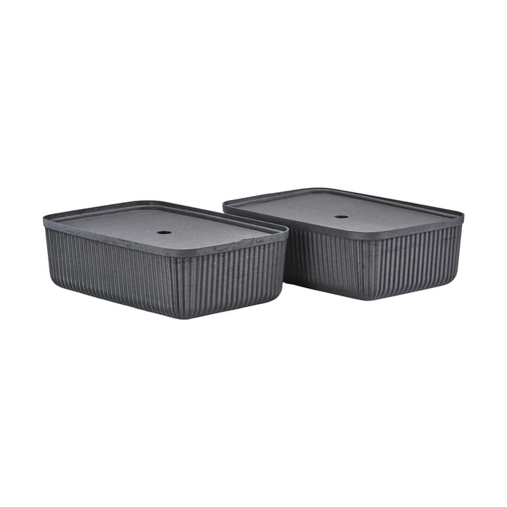 Pulp storage box 32x48 cm 2-pack - Black - Zone Denmark