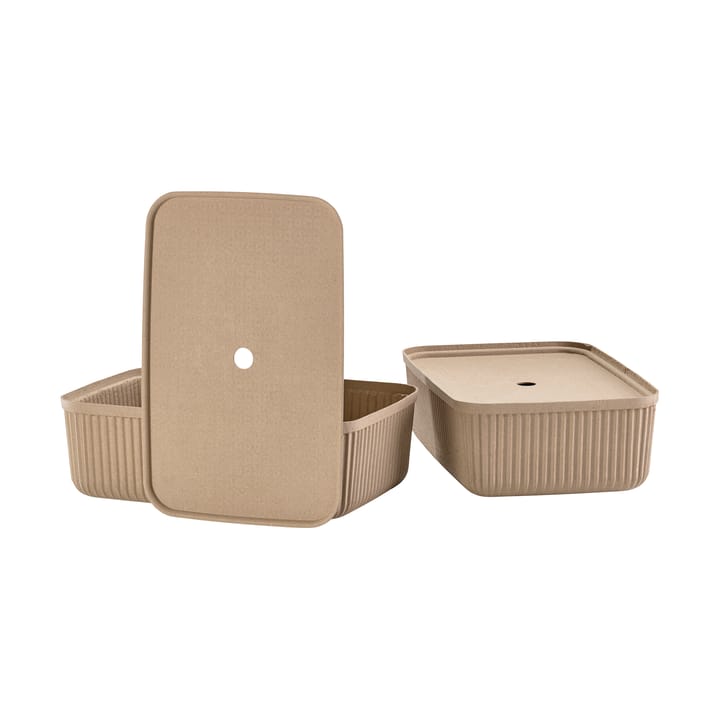 Pulp storage box 32x48 cm 2-pack - Natural Brown - Zone Denmark