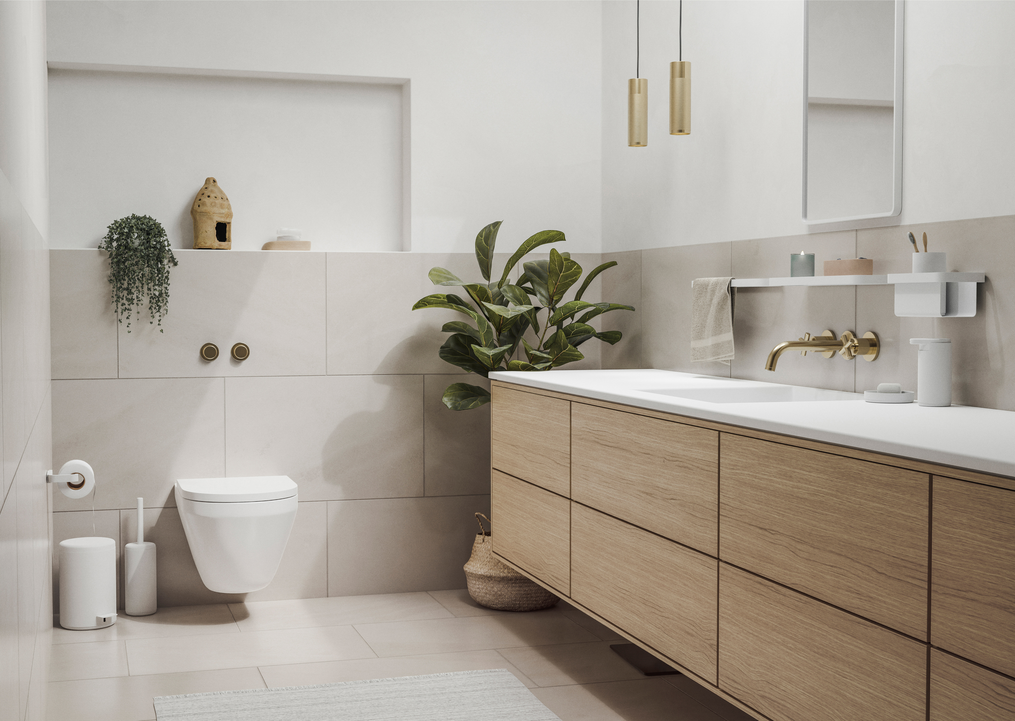 ZONE DENMARK シャワーシェルフ　RIM ブラック RIM shower shelf high 11x22 cm from Zone Denmark