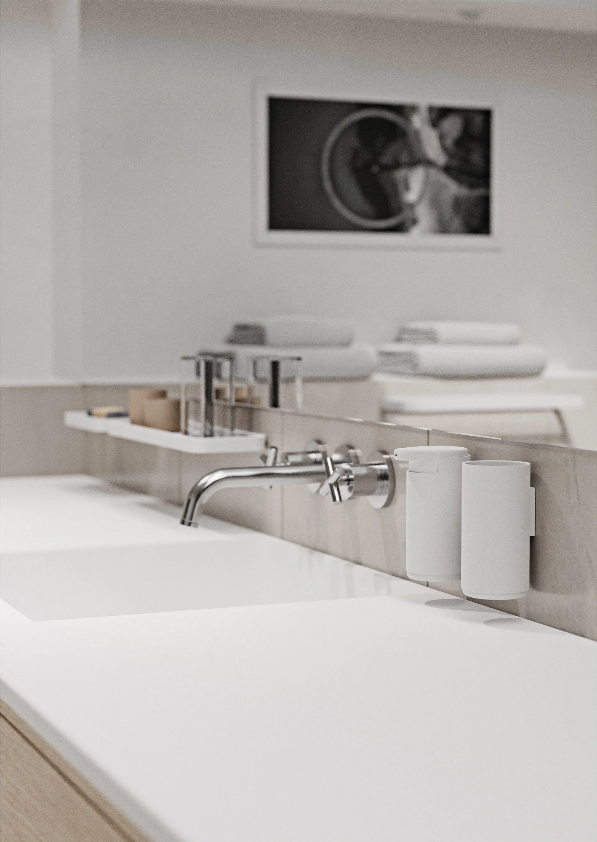 RIM tooth brush mug - wall hanging 13.6 cm, White Zone Denmark