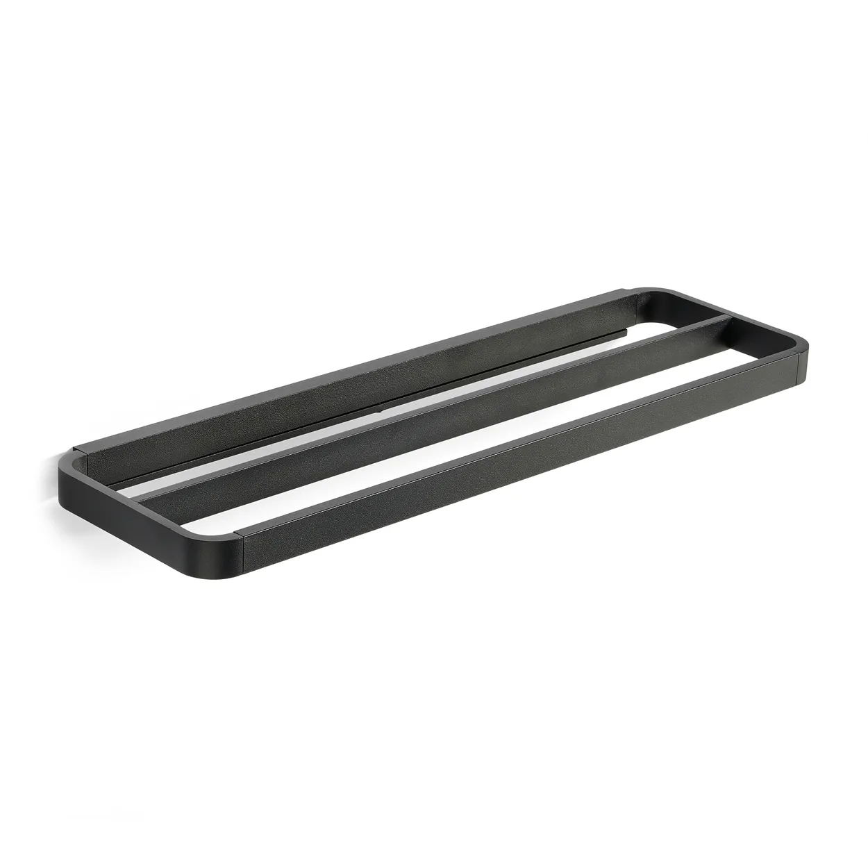 Zone Denmark RIM towel rack double 12x44 cm Black | Scandinavian Design | Towel rails & holders | Black