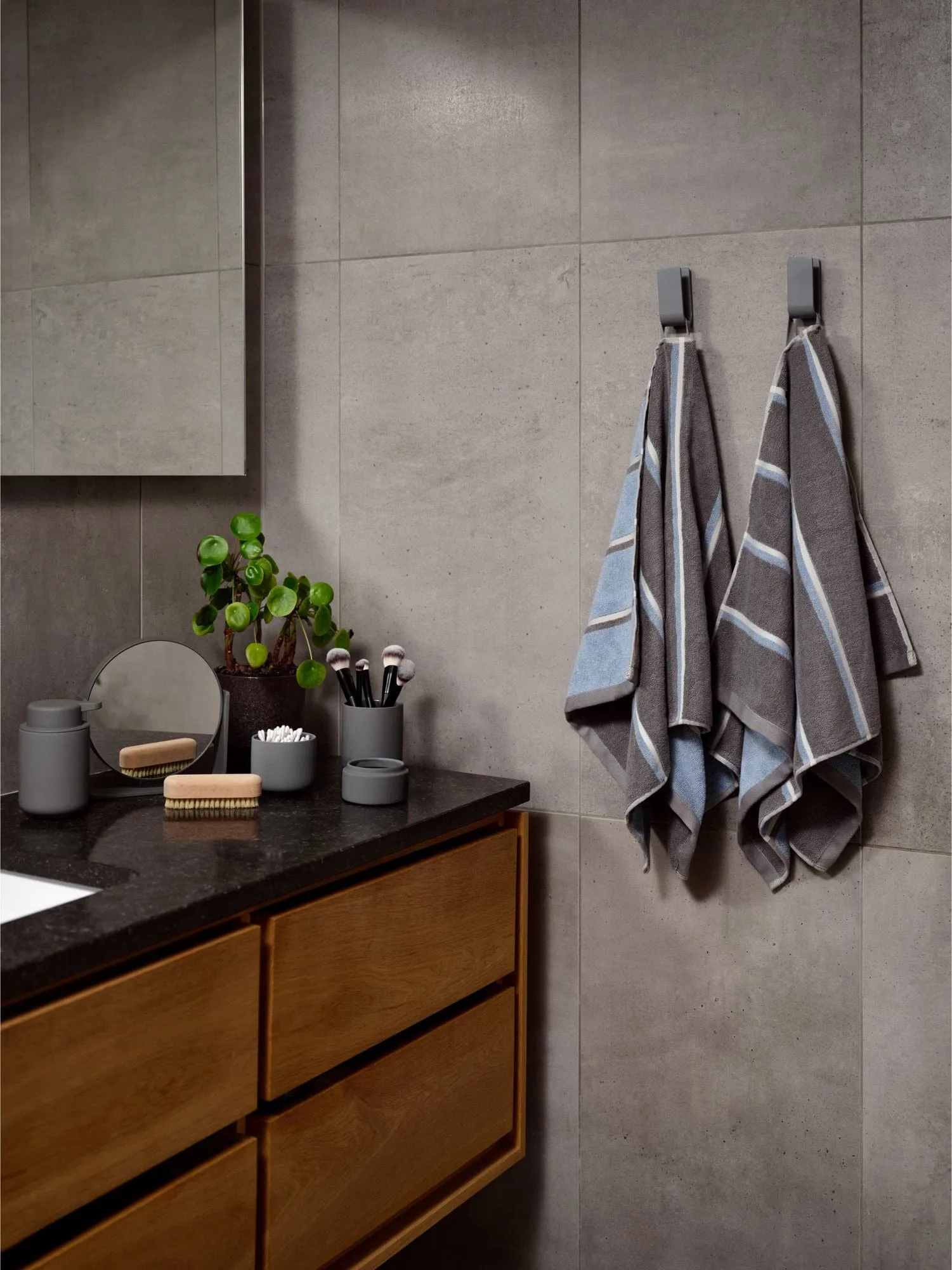 Sauna towel, Grey-blue fog-soft grey, 50x100 cm Zone Denmark