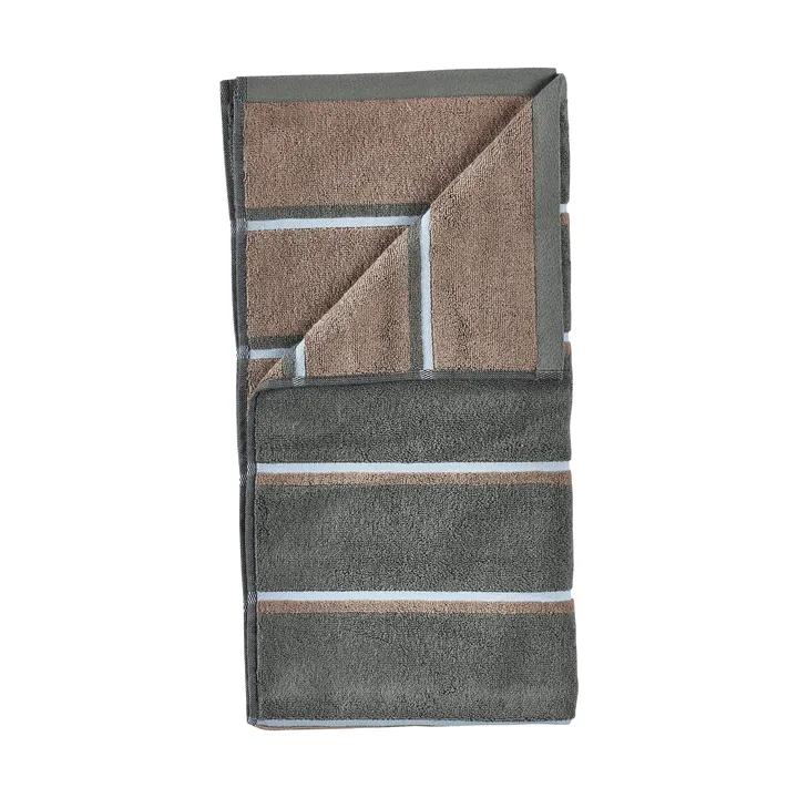Sauna towel - Olive green-taupe-blue fog, 50x100 cm - Zone Denmark