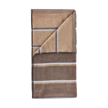 Sauna towel - Taupe-camel-sky blue, 70x140 cm - Zone Denmark