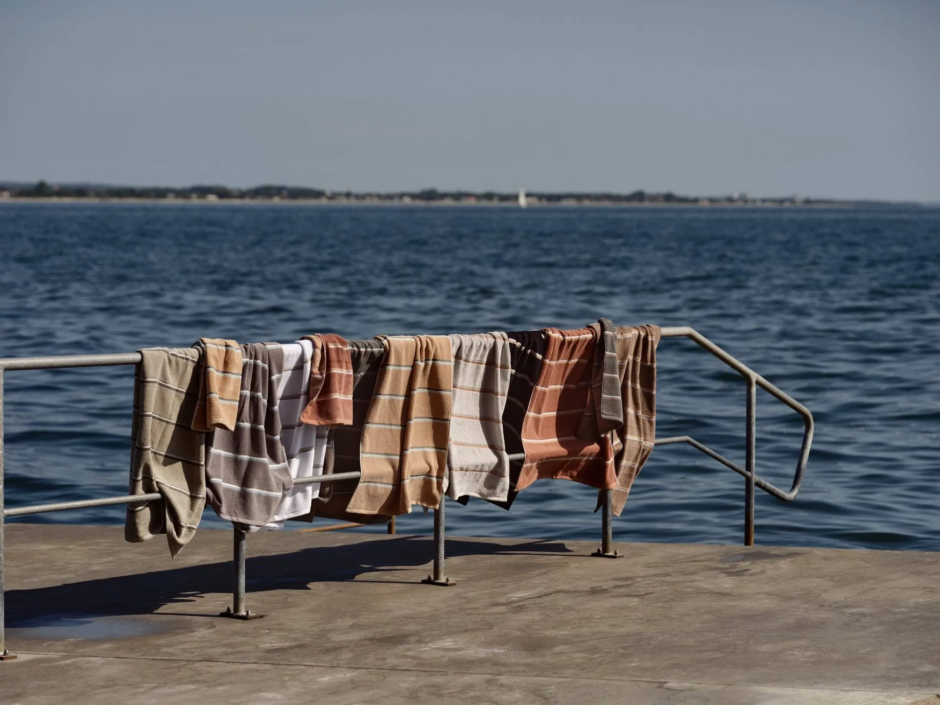 Sauna towel, Terracotta-camel-lupine, 50x100 cm Zone Denmark