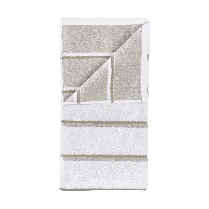 Sauna towel - White-soft grey-eucalyptus, 70x140 cm - Zone Denmark