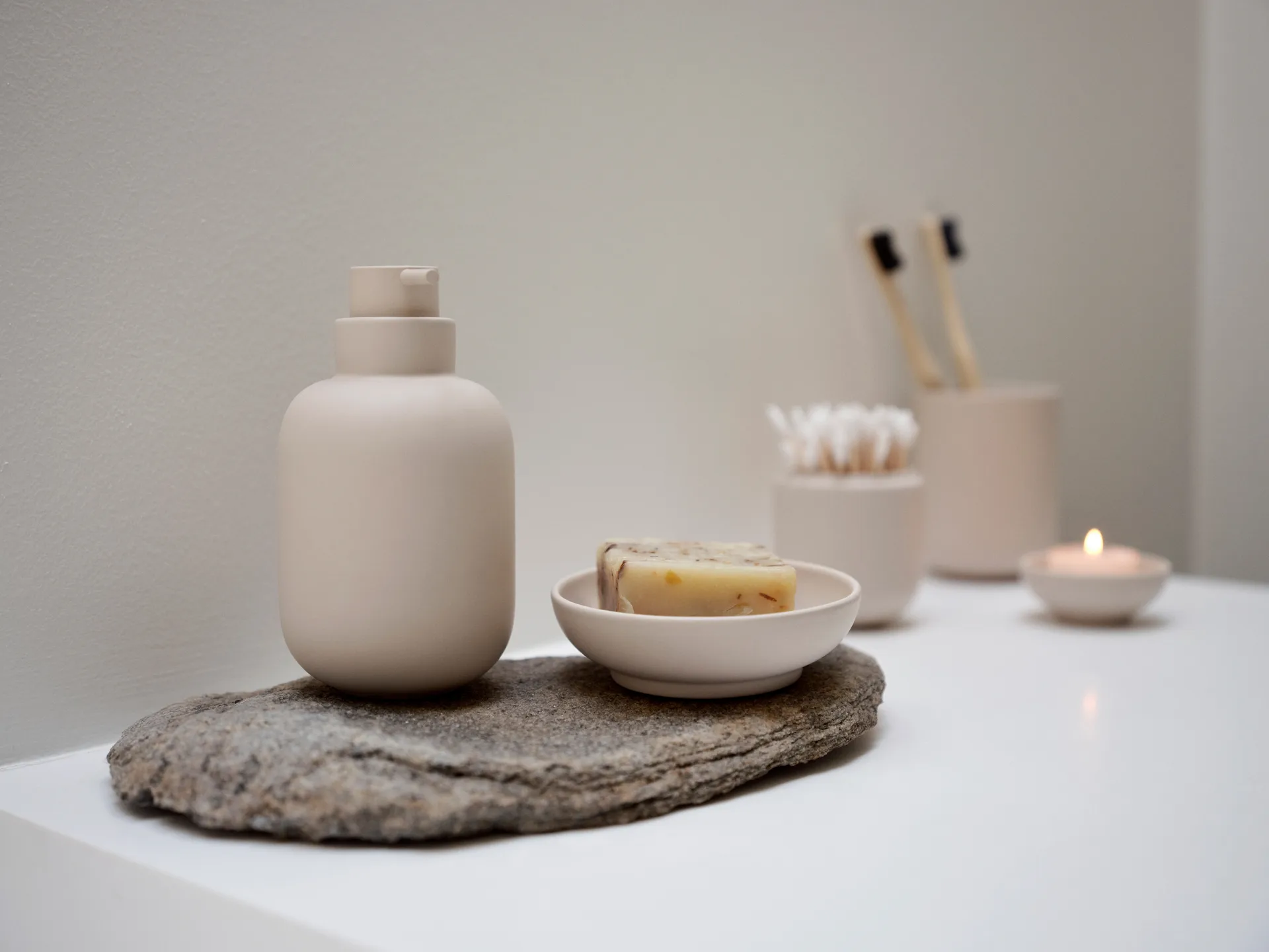 Sensu jar with lid Ø10.5x7.5 cm, Sand Zone Denmark