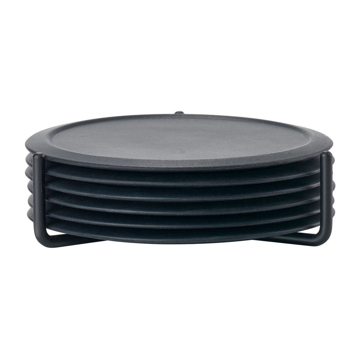 Zone Denmark Singles coaster 6-pack with holder Black
