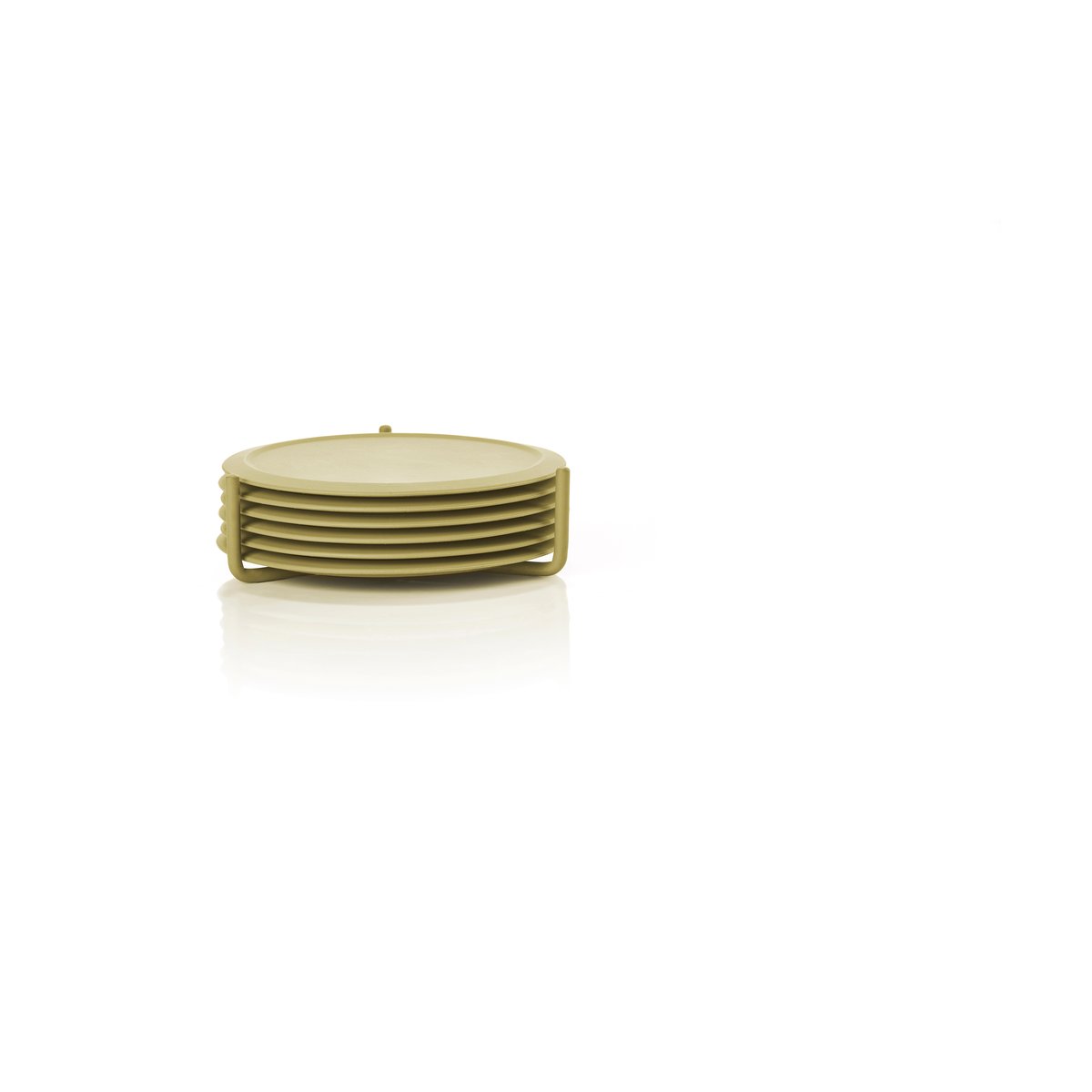 Zone Denmark Singles coaster 6-pack with holder Leek Green
