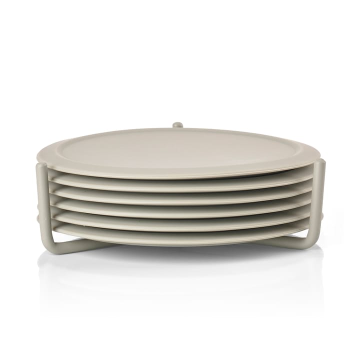 Singles coaster with holder - mud - Zone Denmark