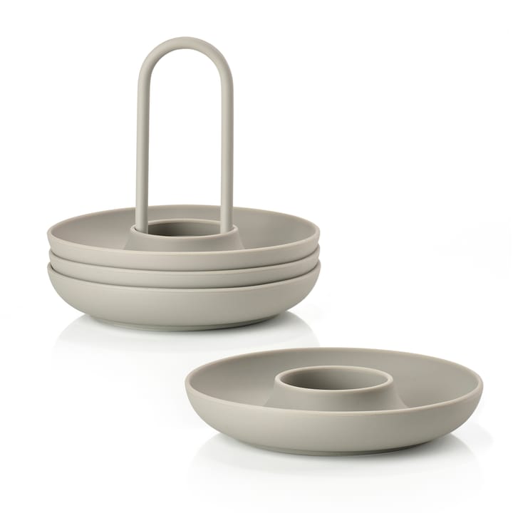 Singles egg cup with holder - mud - Zone Denmark