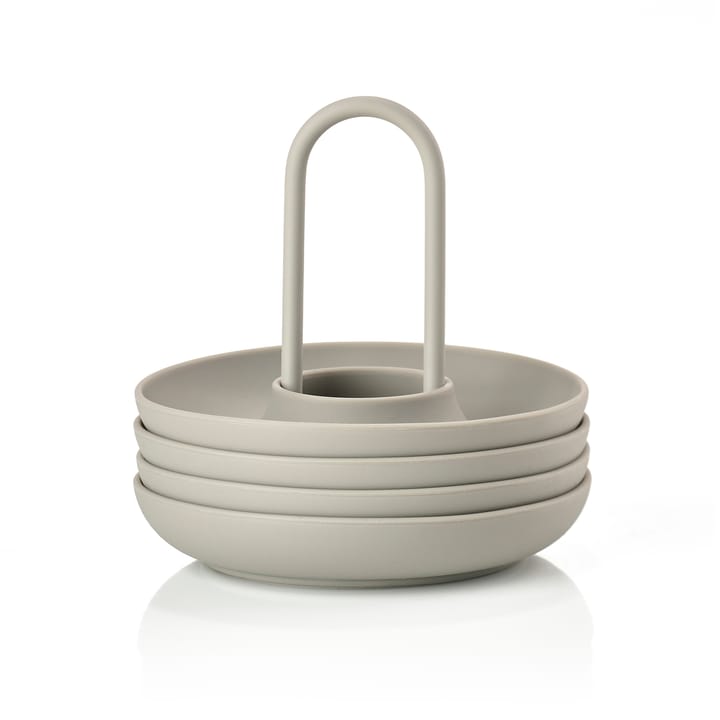 Singles egg cup with holder - mud - Zone Denmark