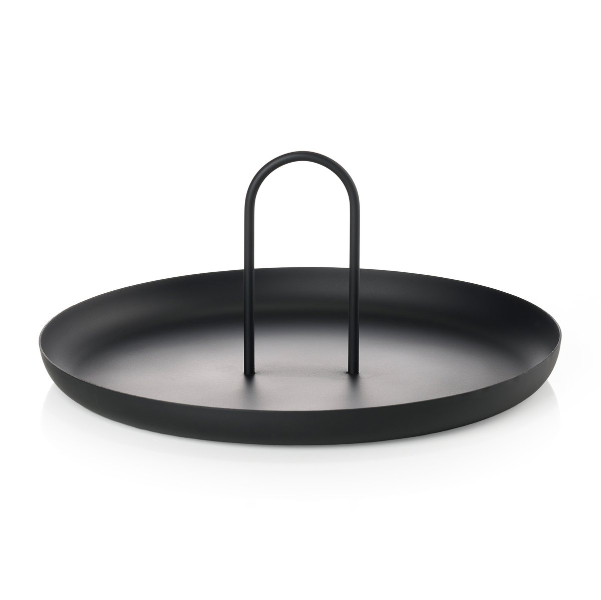 Zone Denmark Singles tray with handle o20 cm Black | Scandinavian Design | Trays | Black