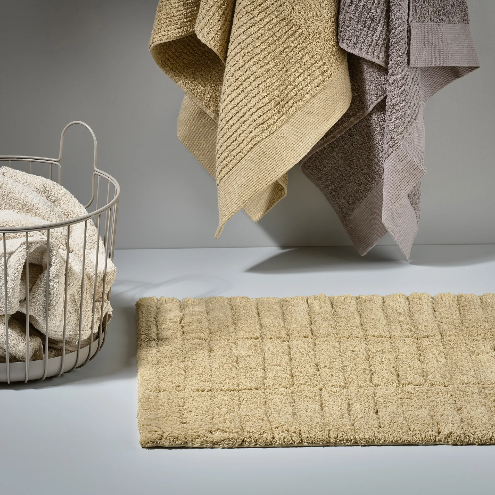 Tiles bathroom rug 50x80 cm, Warm sand Zone Denmark