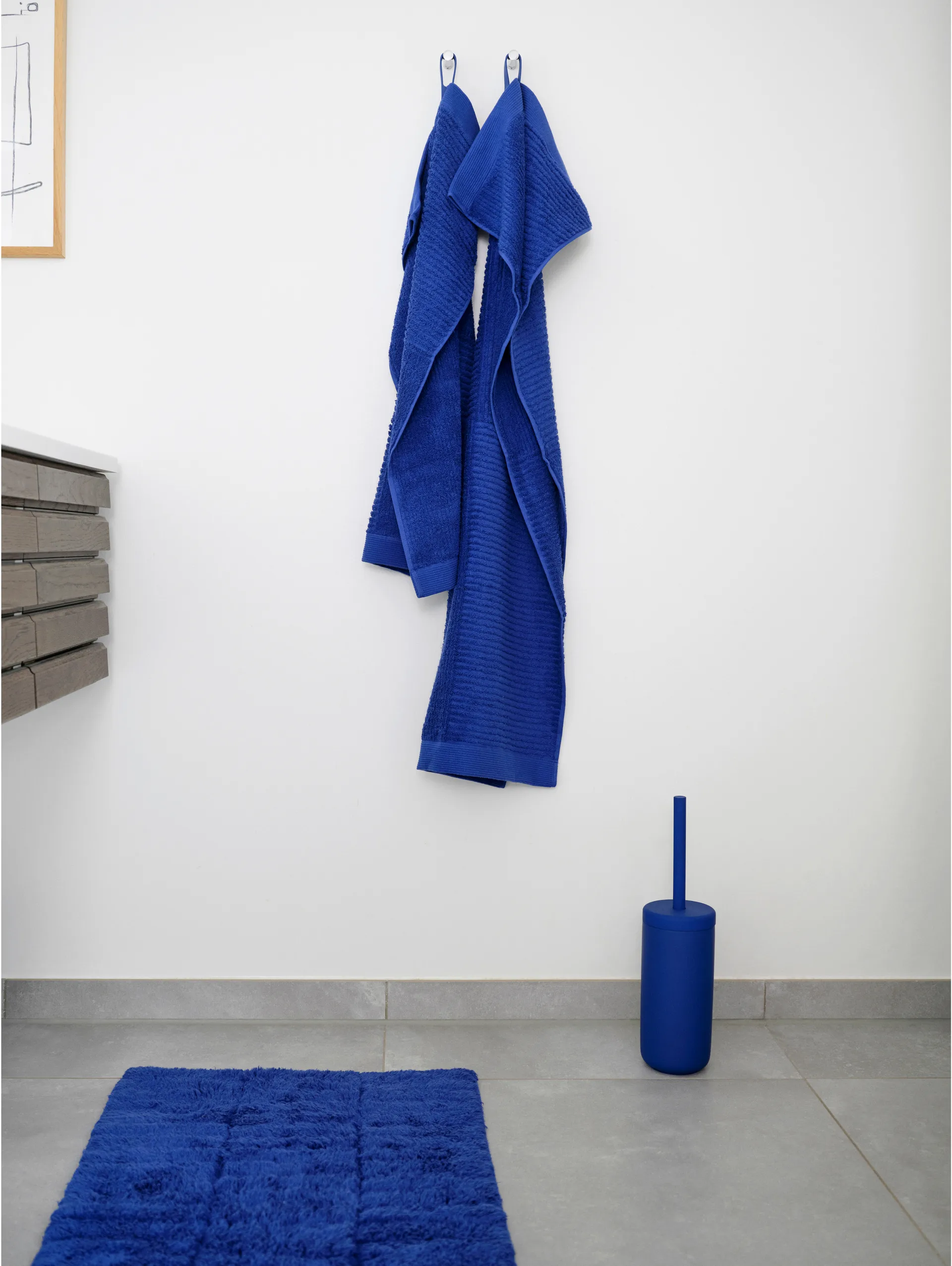 Tiles bathroom rug, Indigo Blue Zone Denmark