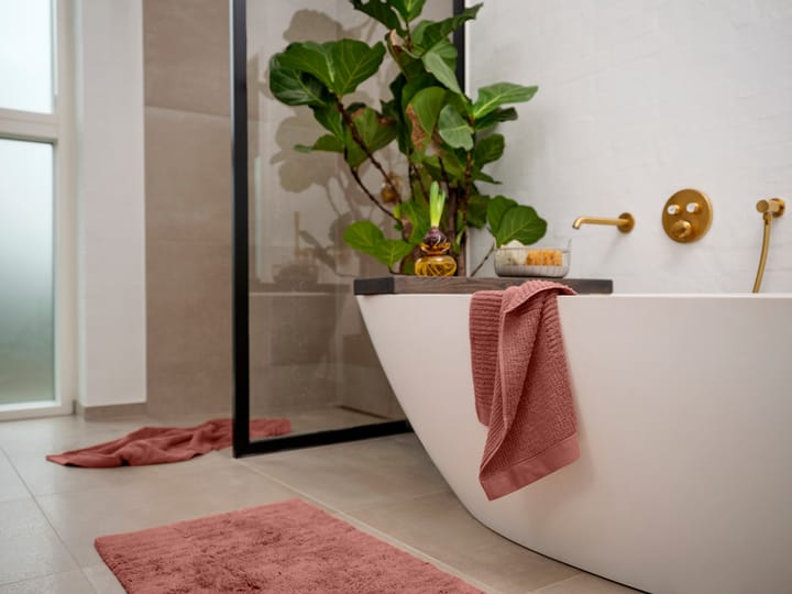 Tiles bathroom rug, Peach red Zone Denmark