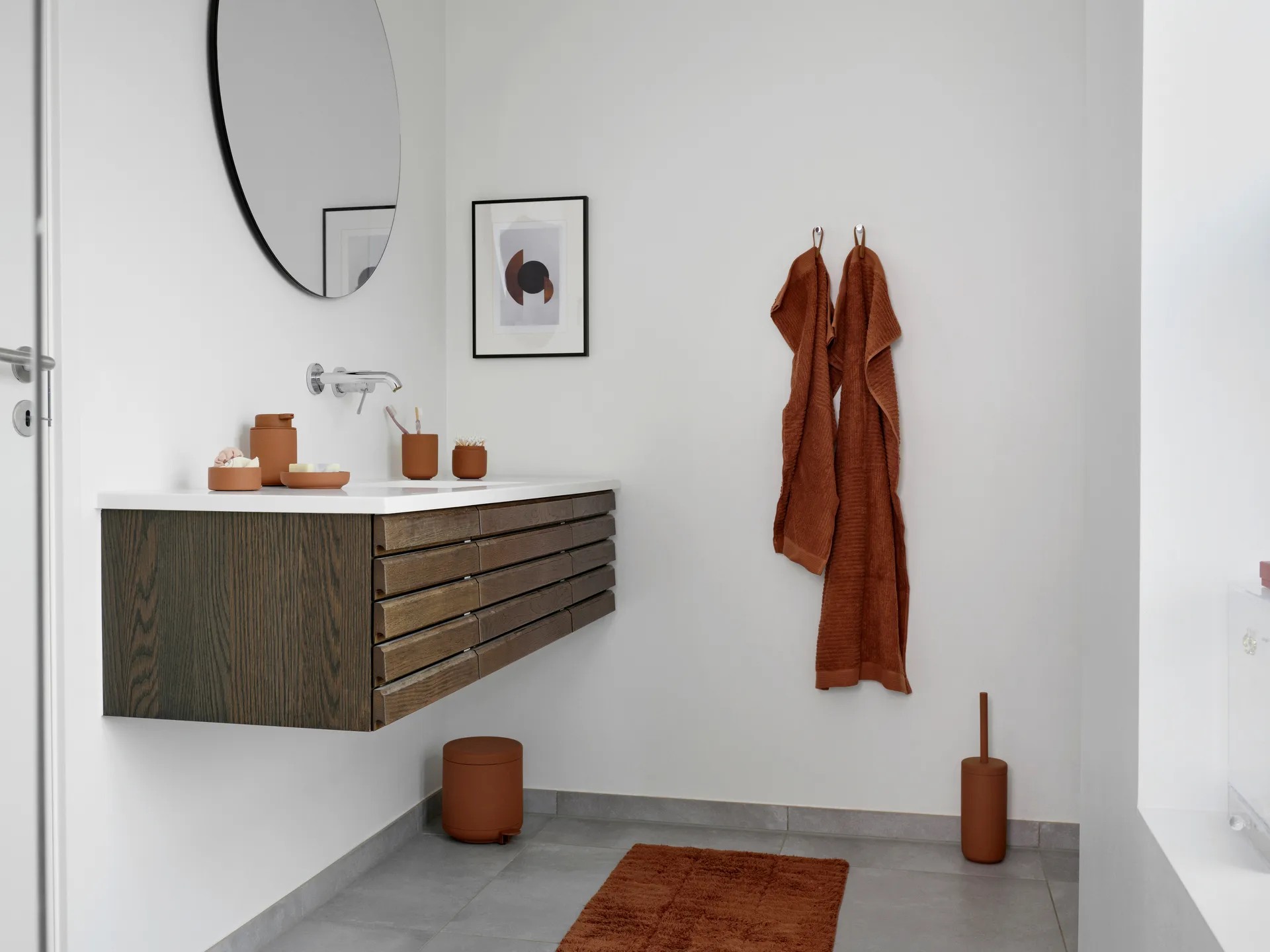Tiles bathroom rug, Terracotta Zone Denmark