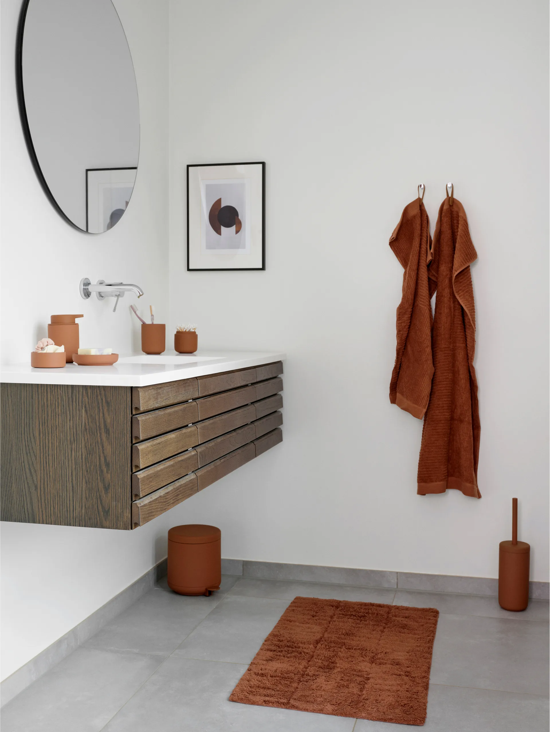 Tiles bathroom rug, Terracotta Zone Denmark