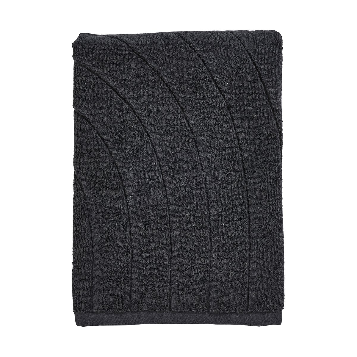 Zone Denmark Time bath towel 70x140 cm Svart | Scandinavian Design | Bath towels | Black