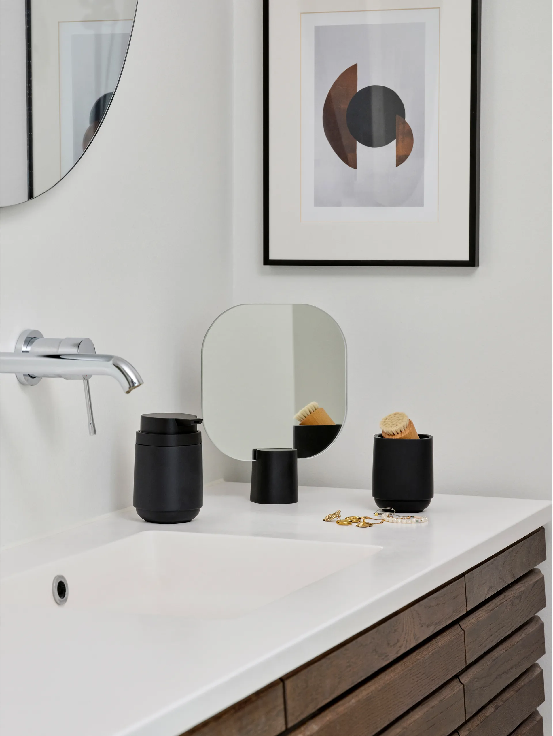 Time table mirror 26.5 cm, Black Zone Denmark