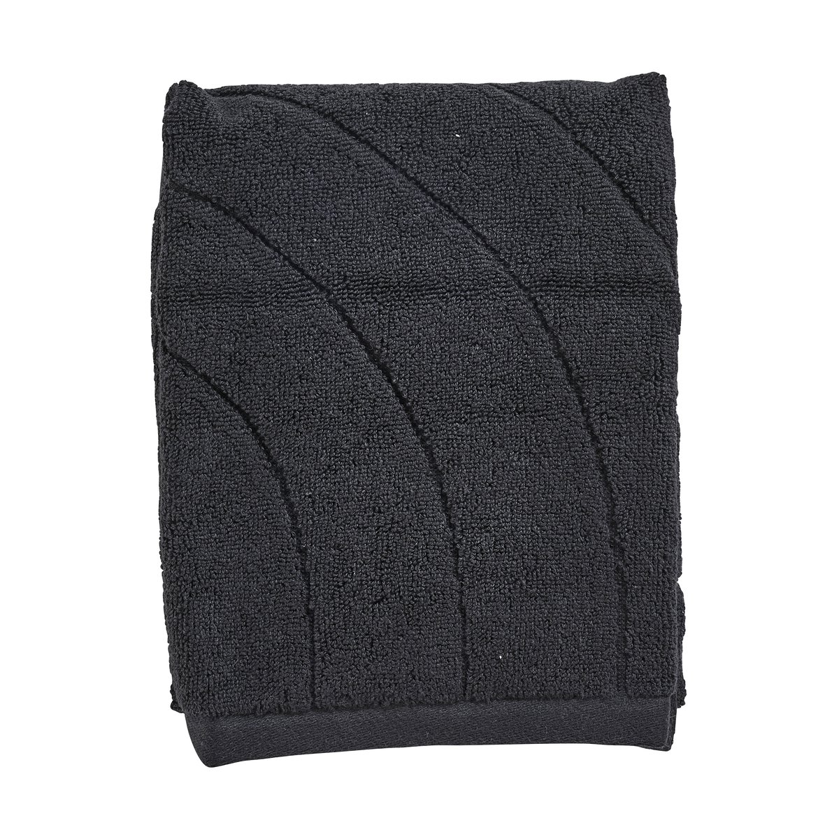 Zone Denmark Time towel 50x70 cm Svart | Scandinavian Design | Bath towels | Black