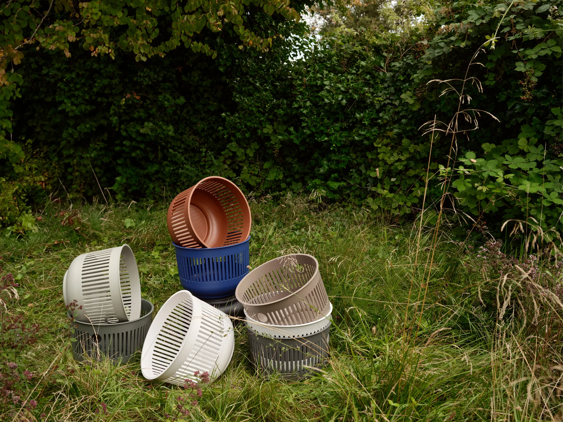 Ume laundry basket Ø40x29 cm, Olive green Zone Denmark