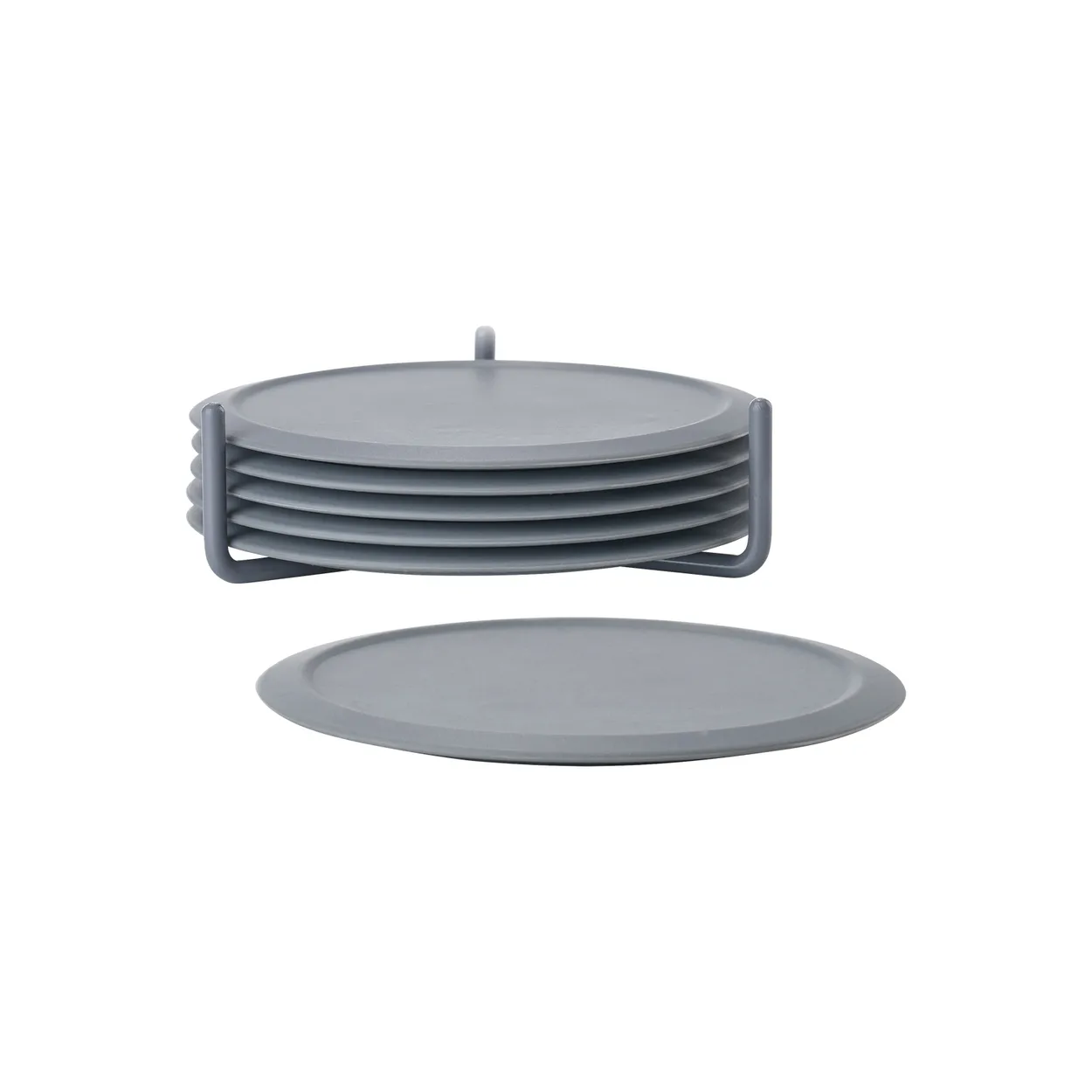 Zone Denmark glass coasters with holder Cool gray | Scandinavian Design | Coasters | Grey