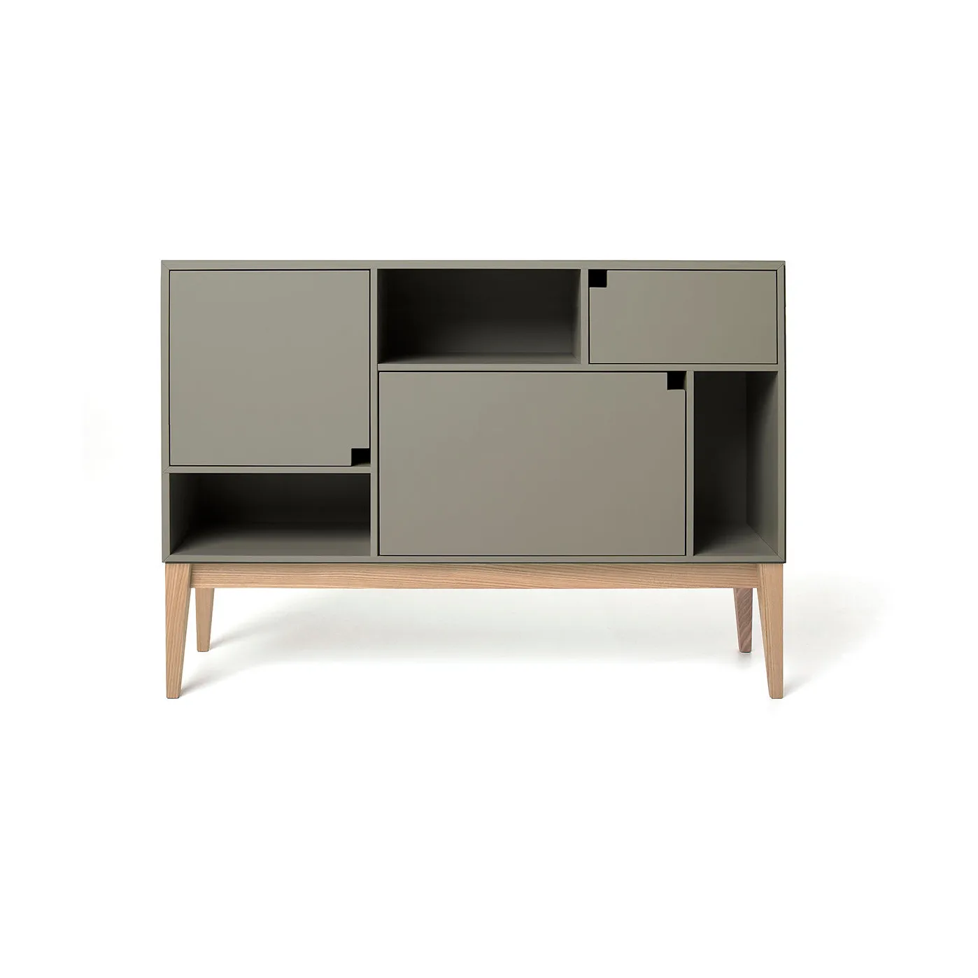 Citti 6x3 cabinet, Mole grey-stand in oak matt lacquered Zweed