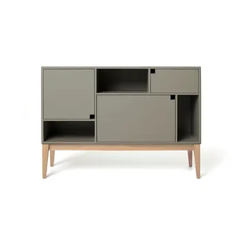 Citti 6x3 cabinet - Mole grey-stand in oak matt lacquered - Zweed