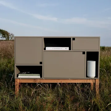 Citti 6x3 cabinet - Mole grey-stand in oak matt lacquered - Zweed