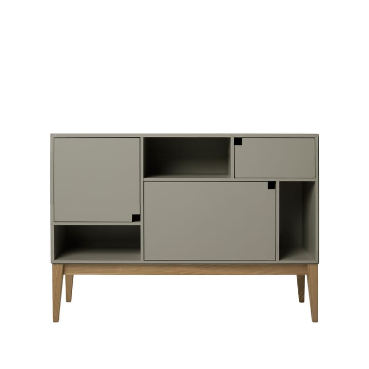 Citti 6x3 cabinet - Mole grey-stand in oak matt lacquered - Zweed