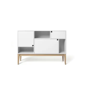 Citti 6x3 cabinet - White. stand in oak matt lacquered - Zweed