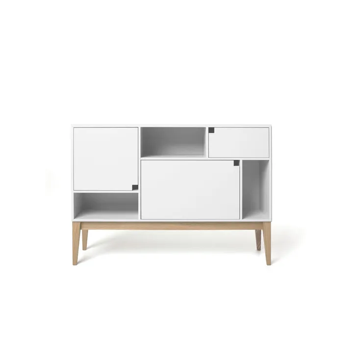 Citti 6x3 cabinet - White. stand in oak matt lacquered - Zweed