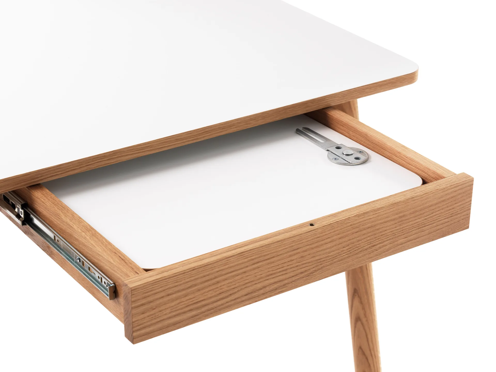 Dino+ dining table with additional disk, White. oak stand. 2st additional discs Zweed