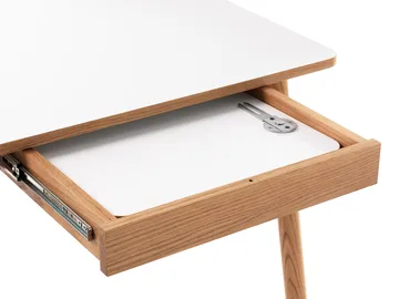 Dino+ dining table with additional disk - White. oak stand. 2st additional discs - Zweed